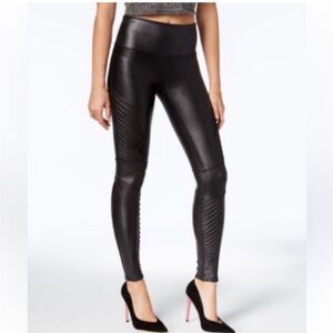 SPANX  Faux Leather Moto Leggings